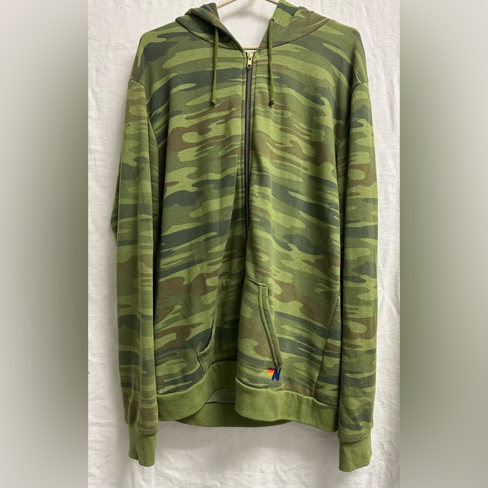 Aviator Nation Olive Camouflage Hoodie